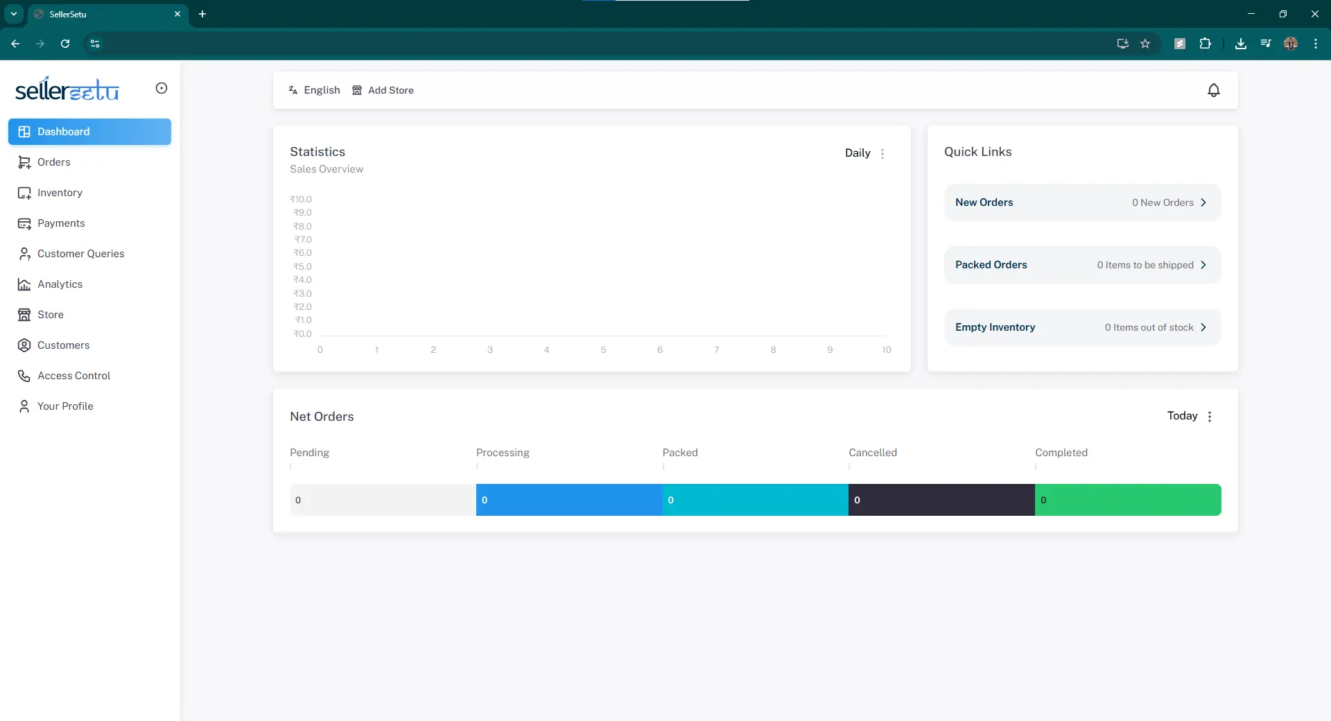 Sellersetu - Seller Dashboard